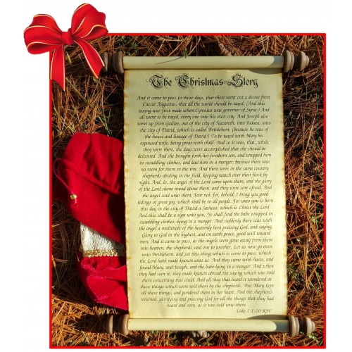 8 1/2 x 14 Biblical CHRISTmas Story Rolled Scroll